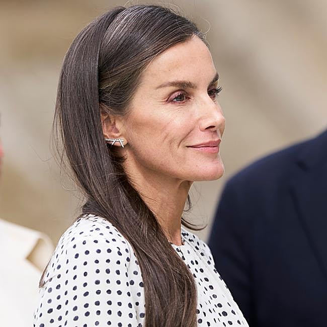 La reina Letizia con el pelo gris.